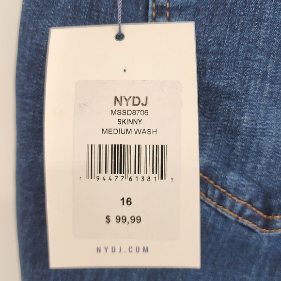 NYDJ NWT Skinny Jeans Lift Tuck Technology Medium Wash 16 - Picture 7 of 13